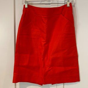 J. Crew Pencil Red Pencil Skirt
